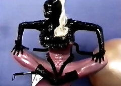 two women fetish latex asslicking and anal mff