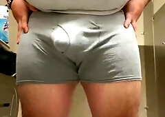 Public Shower Wank Off