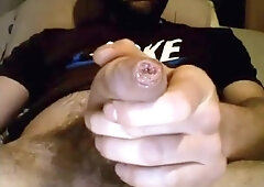 Str8 Guy with Juicy Tight Foreskin cums on cam 102