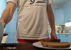 Legs up, cum in panties, big ass