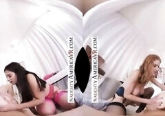 Violet Starr, Jazlyn Ray, and Octavia Red turn a luxury dressing room into a playground of crave