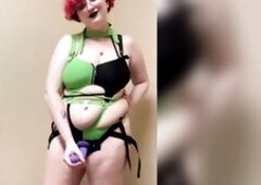 Corpulent Rock Mistresse Smutty Talk w/ Thong On