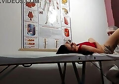 Gynecologist sticks finger in ass and fucks patient!