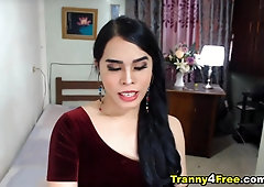 Hot Asian Trans Cock Live Jerking
