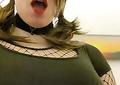 Enjoying my hawt sissy precum and licking my load off the table. Don't waste a drop!