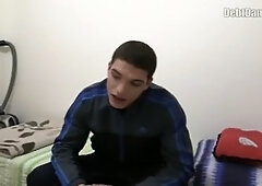 POV hand job from a straight guy for cash in public