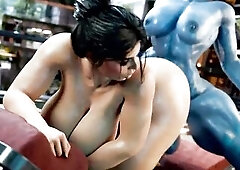 Transgender Liara Bangs Miranda's Constricted Thick Screwing Ass