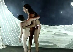 Massive, gigantic, female-dominant amazonia overpowers this human!! The human is very jerked-off!!!! From the plant called amazon...in a galaxy far, f