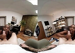 Swap Ebony Dominatrix From Africa Titjob & Riding Large Wang When Called to Study - 360 Hawt VR Porn