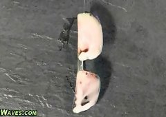 European babe gets jizzed