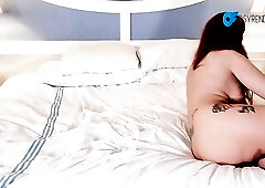 Syren De Mer Legs Widen Screwing Her Suction Cup Toy Masturbation