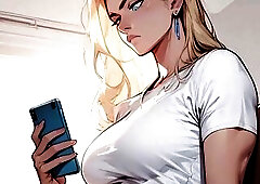 POV: I just stuck my large ebony weenie in the little butt of my neighbour's blond trans ally and married trans lover.