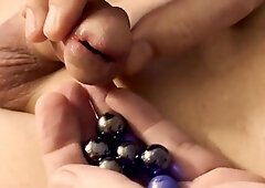 Automatic packing my wood with marbles