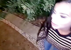 FUCKING ON THE STREET WITH A GIRL WITH BIG TITS!!