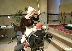 Office girl punishes her boss