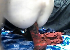 Hard Fuck W/ 2 Big Dildos And Self Penetration