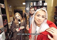 Kinky King's Chick Fibi Euro & Veronica Leal Swap and Fuck in Stockings