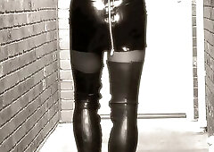 latex mini with zipper