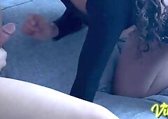 I like it when my boyfriend touches my twat with his fingers – Hot Latin chick in a miniskirt