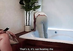 mother I'd like to fuck Cheats on Her Spouse with the Sauna Technician (fifty and twenty)