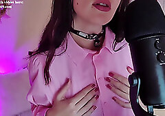 Sensual wet mouth and pussy sounds ASMR SPIT FETISH