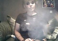 Just looking hawt, listening to metal and blowing clouds