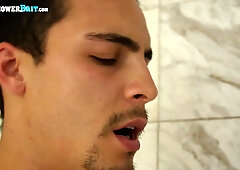 Ollie Drinks His Friends Perspiring Shaft In The Douche