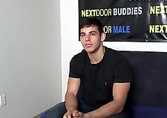 Casted straight hunk stroking dick for camera