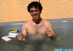 Mind-Blowing Brady Mississippi wanking off in backyard