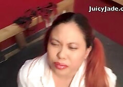 Asian Submissive Get's Face Slapped Hard By Male Dom