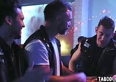 Small cock shemale Khloe Kay sex with a biker boy after they met in a bar