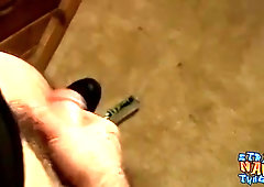 Hetero jock milking and spurting his jism