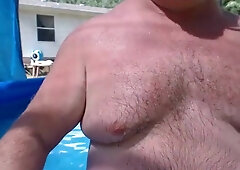 Naked Pool Dad 8