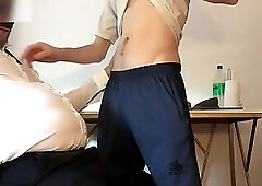 Fat teacher and his slim student