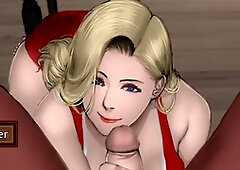 Luxurious blonde Ashley gives a mind-blowing handjob at Zombie's Retreat gig