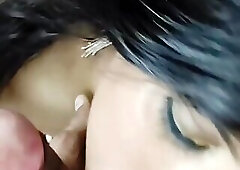 sexy CD Richa Sharma sucking desi black cock