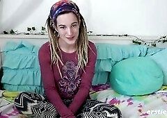 Maren Fondling Her Hirsute Bush to Pleasing Climax