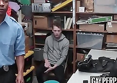 Curly hair twink barebacked by BBC for stealing condoms