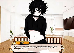 My Femboy Roommate: Specific Weekend #02 - Femboy Boyfriend Just Chilling Showing His Bubble Ass adult visual novel, visual novel,