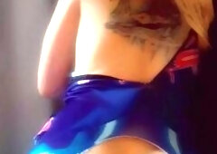 Stacked brunette goes solo toys and masturbation