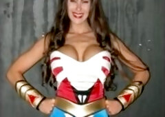 Superheroine Wonder Woman Beaten and Humiliated by a Gorilla