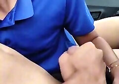 Sucking a cock in the car.