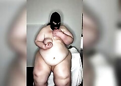 Ssbbw sub riding sextoy hard bouncing breasts