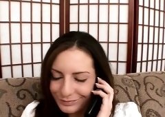 Old pervert fucks cute brunette babe