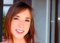 Smiling teen hottie Tina Hot looks good with a dick in her anal hole