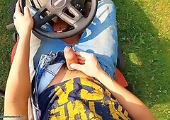 Work, public, gay cum