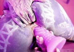 Anuskatzz and Lily Lu deliver a hardcore GB anal session full of intensive action. Lily Lu screws Anuskatzz hard in the butt, stretching her gap wide 