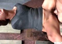 Ebony Babe Verta Railed Hard In Bdsm Spit Roast