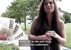 Public Agent Lara Fox gets her slender butt overspread in spunk