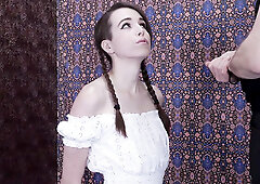 Restrained teen gets throat ravaged